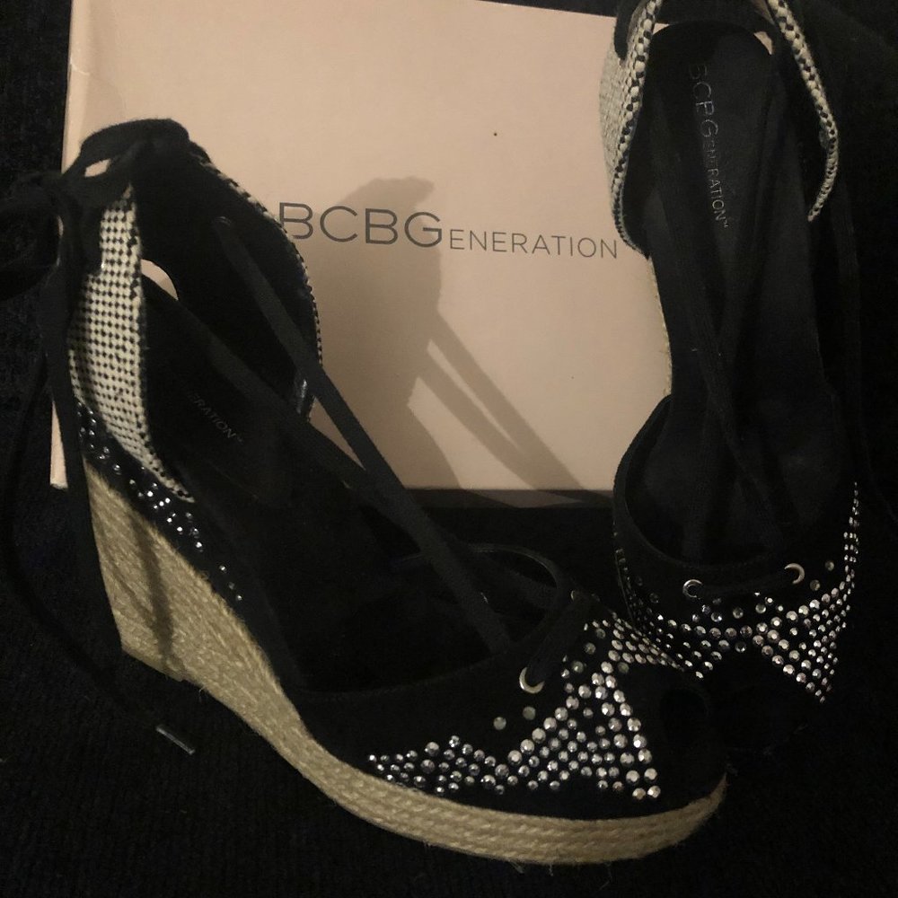WEDGE ESPADRILLES OPEN TOE SANDAL